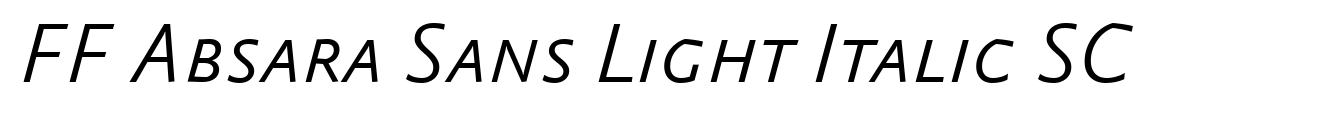 FF Absara Sans Light Italic SC